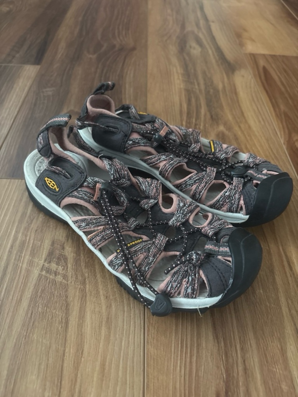 Keen Women's Pink and Black Strappy Outdoor Sandals